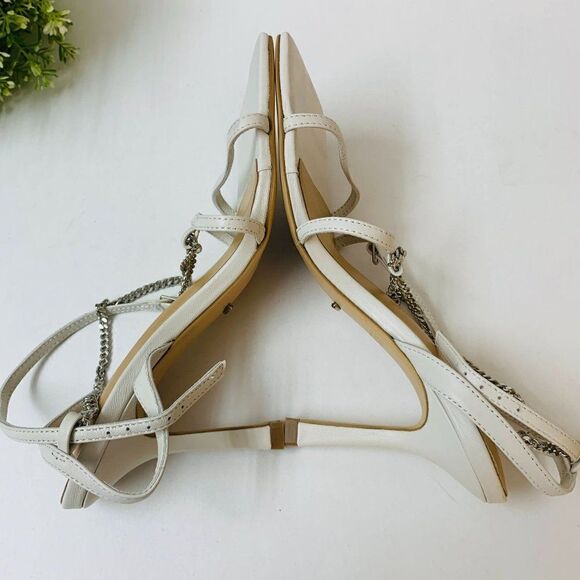 Tony Bianco Lazaar Chain Sandal Heels Sz 5 in Dove Nappa - Picture 10 of 11